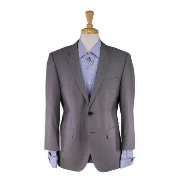 Hugo Boss The James/Sharp Solid Light Gray 2-Btn Super 120's Wool Blazer 38S